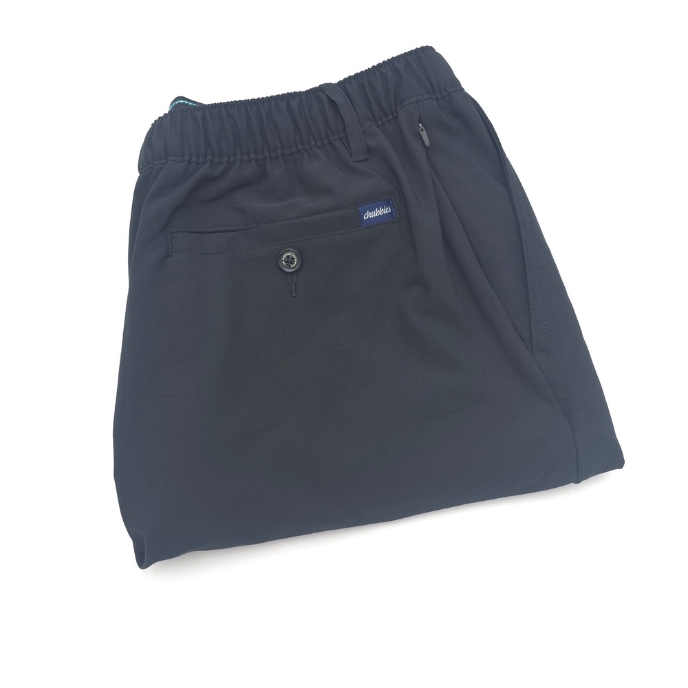 Chubbies Everywear Pants Men 36x30 Black Performance Tapered Chino Elastic Waist